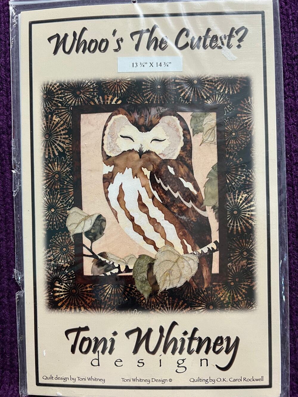 quilt pattern whoo's the cutest? owl quilt toni whitney design